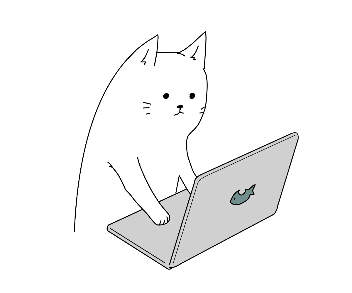 LikeNomadの公式サイトに掲載されている猫のイラスト